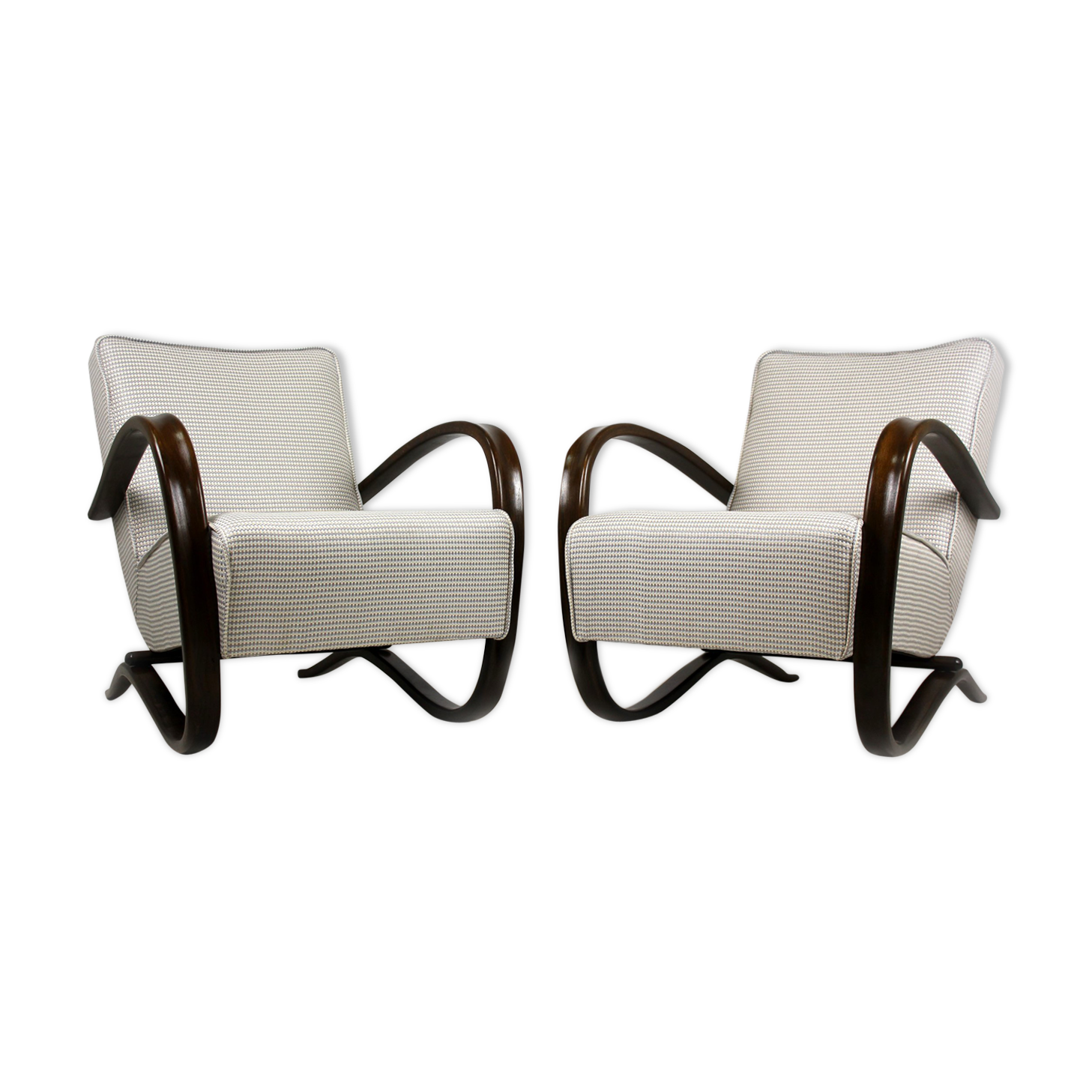 Set of 2 H - 269 armchairs by Jindrich Halabala, 1930s