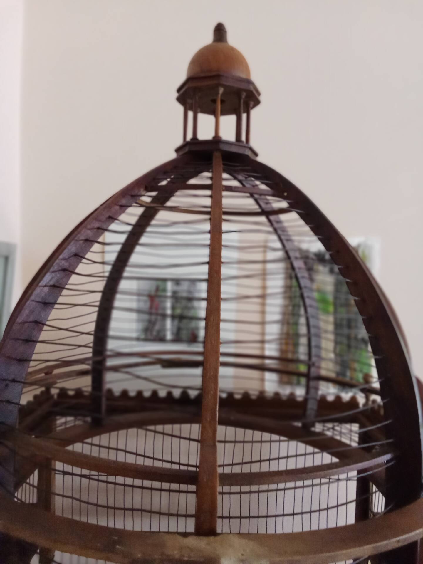 Victorian wooden birdcage