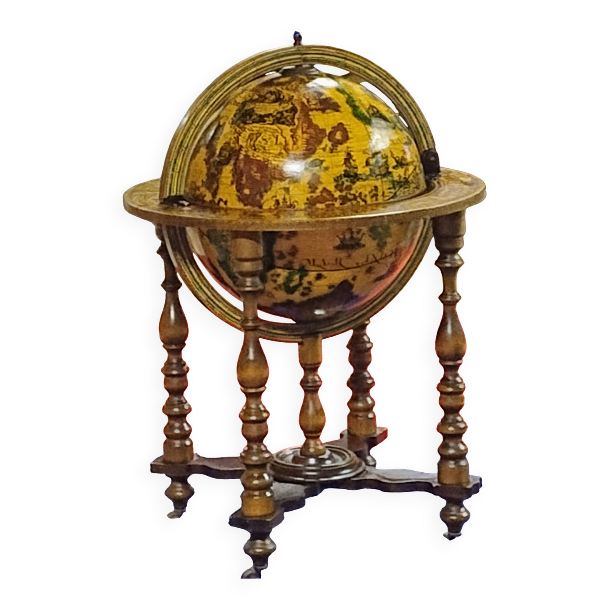 Bar, globe, zodiac signs, 1970s