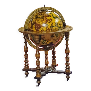 bar, globe terrestre,