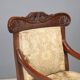 Antique Louis-Philippe armchair in mahogany, Italy, 19th century.