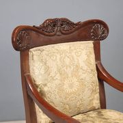 Antique Louis-Philippe armchair in mahogany, Italy, 19th century.