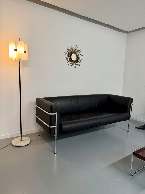 Ancien lampadaire laiton 4 feux design Arlus France années 60 vintage