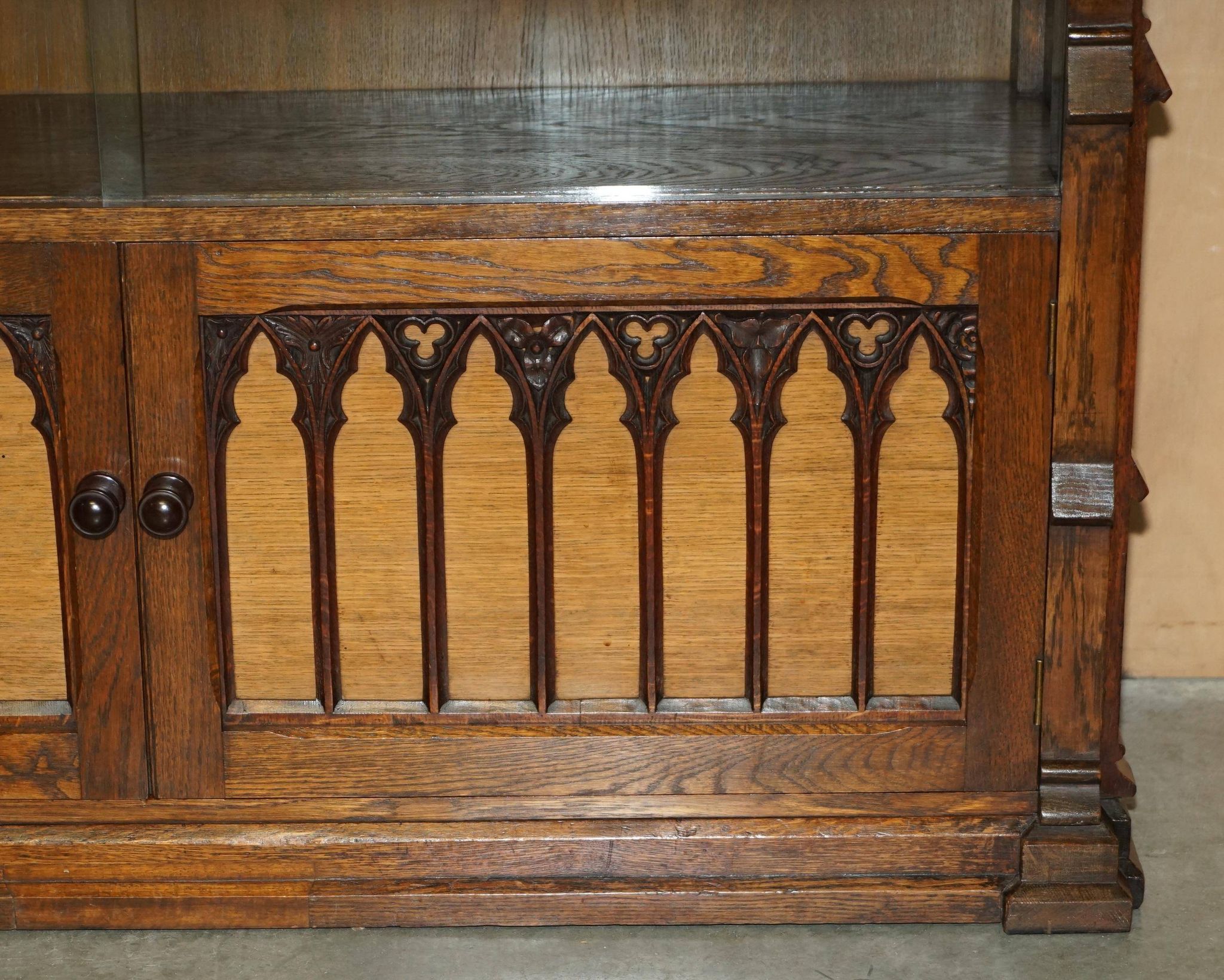 Gothic Revival library hand-carved by Pugin