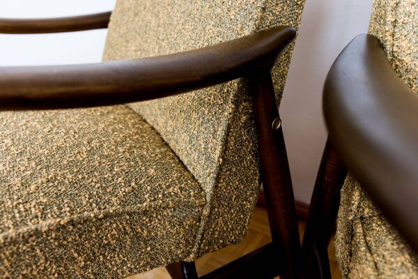 Paire de fauteuils par Juliusz Kędziorek, Pologne années 60