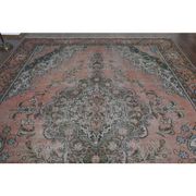 1970s Vintage Persian Handmade Wool Orange Oversized Area Rug 284x385
