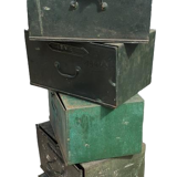 Lot 7 metal cartonniers 1920 André Labbé
