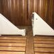 Pair art deco wall lamp angle white plaster made in italy vintage #a469