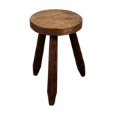 Tabouret en bois tripode vintage