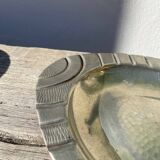 Pewter dish 1900 signed Alice and Eugène Chanal