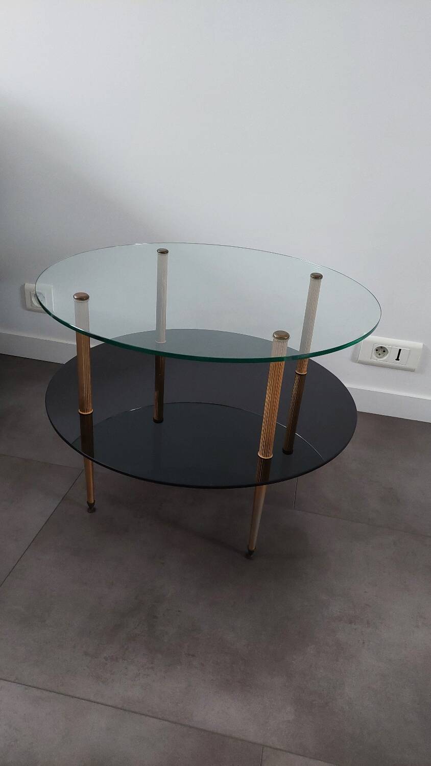 Glass coffee table