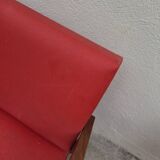Vintage 1950s children's sofa and two armchairs with compass feet