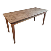 Table de ferme en chêne massif, hêtre et pin, début du 20ème siècle