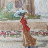Watercolor Gustave François Lasellaz 19th century