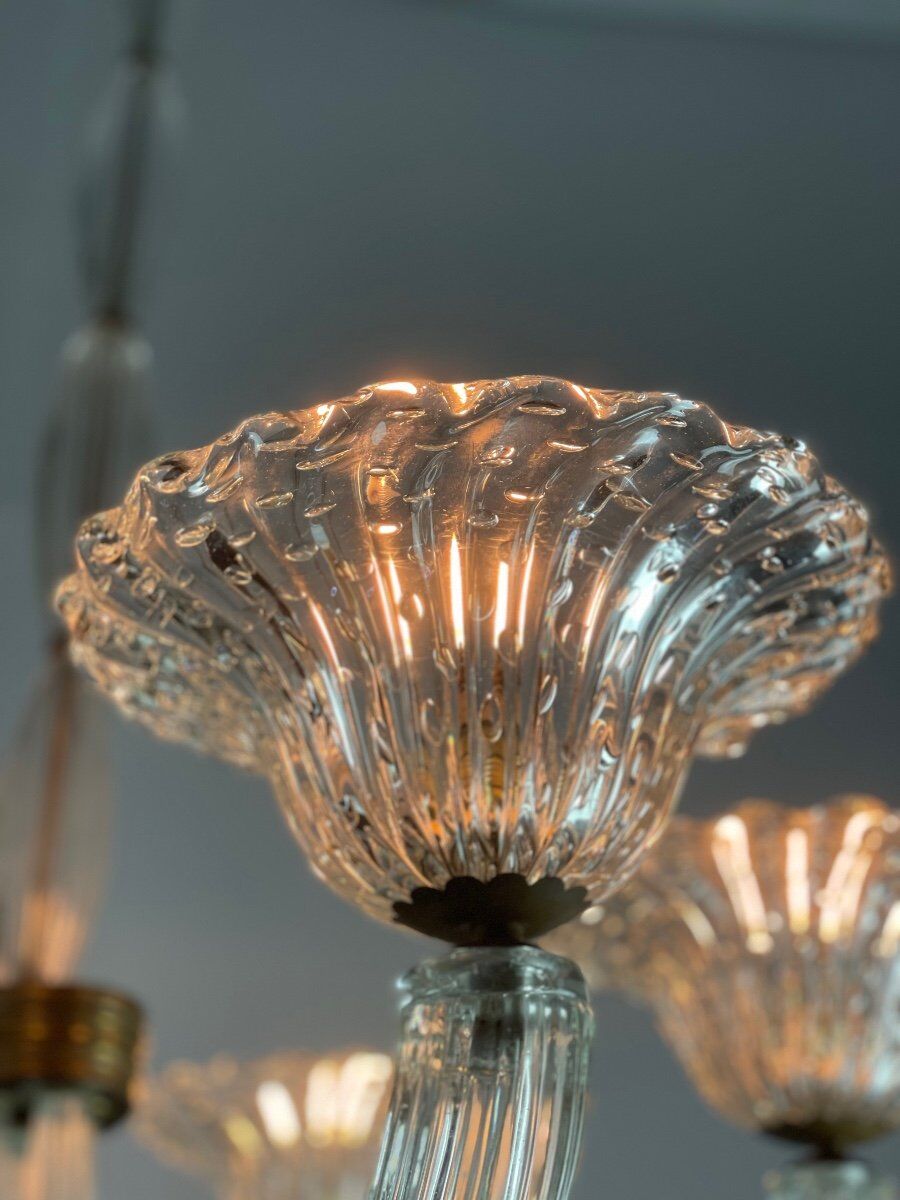 Venetian chandelier in murano glass by seguso circa 1950