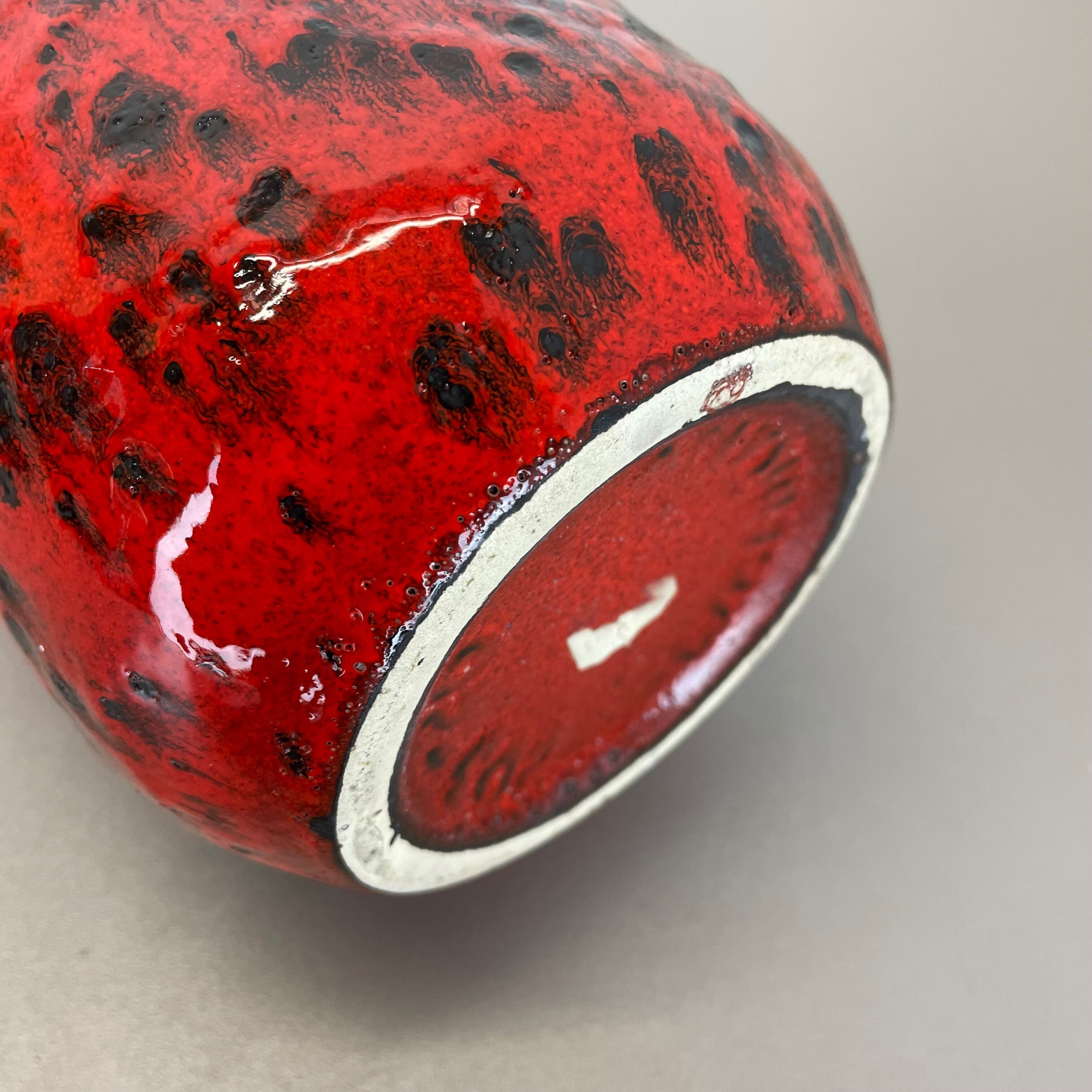 Rare Super Color Crusty Fat Lava Multi-Color Vase Scheurich, Germany WGP, 1970s