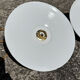 2 vintage enamelled sheet metal pendant lights