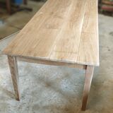 Large solid oak farmhouse table with two drawers 260 cm x 100 cm