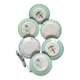 Old mismatched earthenware dinner plates