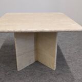 Italian coffee table, travertine end table, 1960s-70s