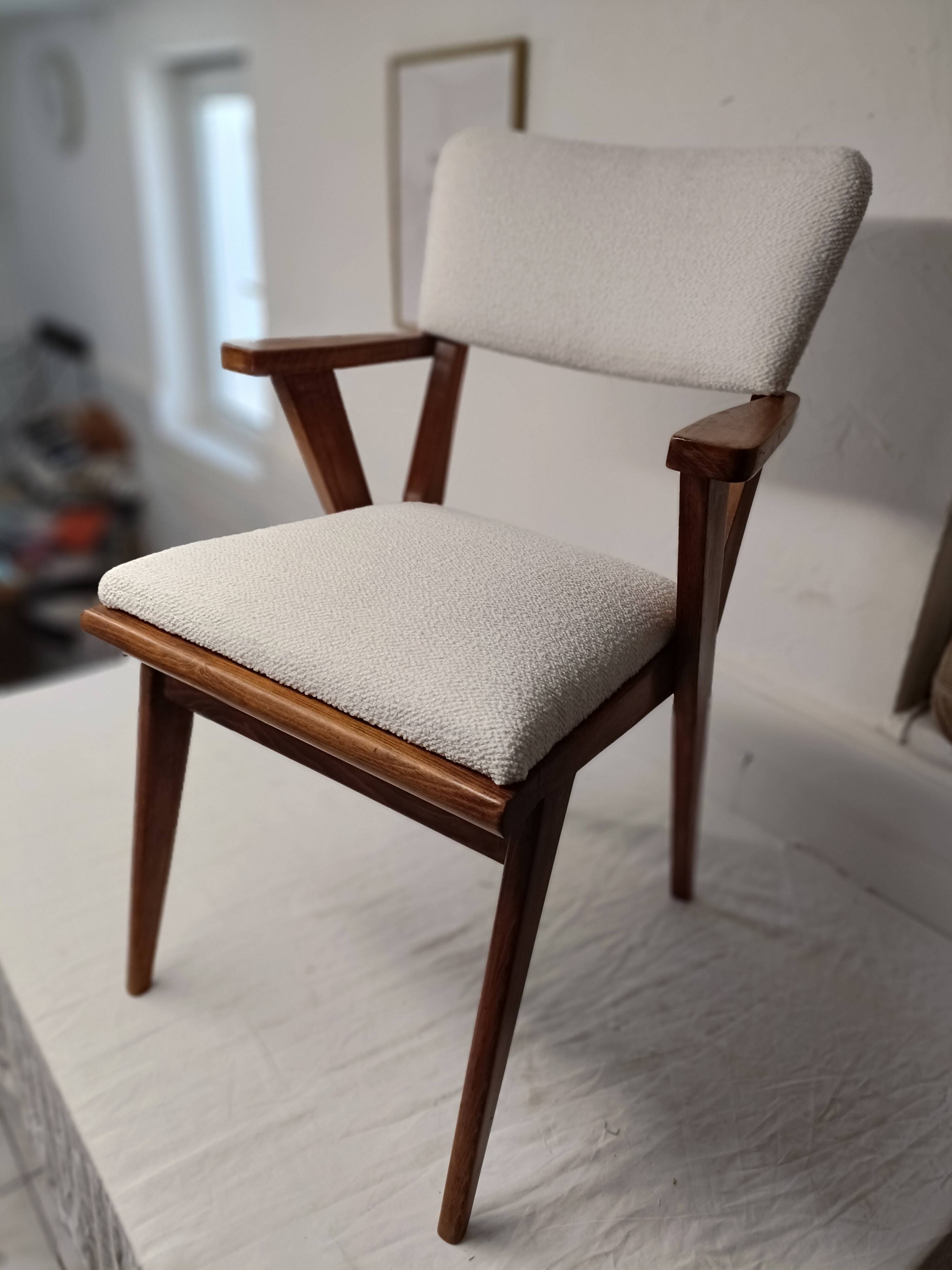 Set of 2 50s style chairs refurbished