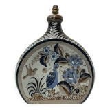 Lampe gourde en céramique polychrome XX siècle