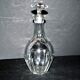 Antique Malmaison Harcourt flat-cut crystal decanter 21cm