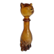 Vintage Empoli Amber Glass Cat Shaped Bottle
