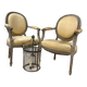Pair of medallion armchairs