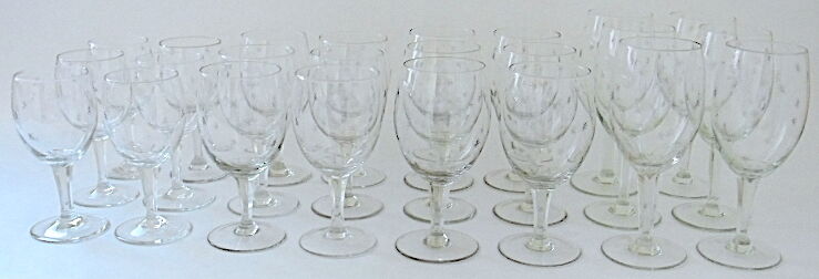 Service art deco 24 stemware crystal