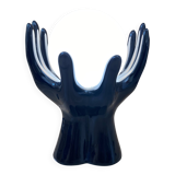 Sculpted ceramic globe lamp.