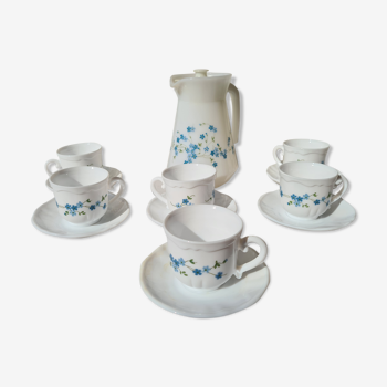 Arcopal forget-me-not Veronica and pourer cups