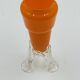 Soliflore vintage verre orange et base sculptée