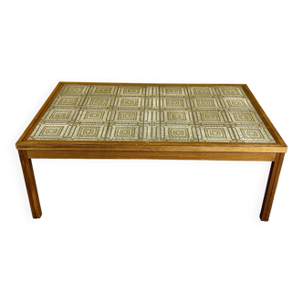 Table basse danoise du milieu du siècle en palissandre avec carrelage, 1960