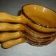 Lot de 4 poêlons valflam vintage en terre cuite