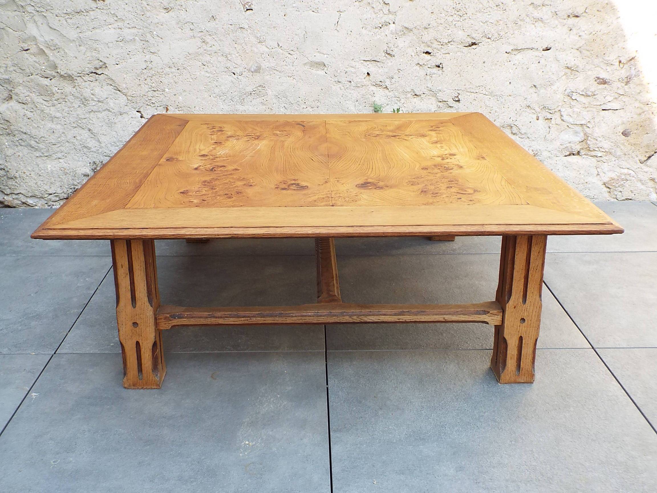 Square wooden coffee table
