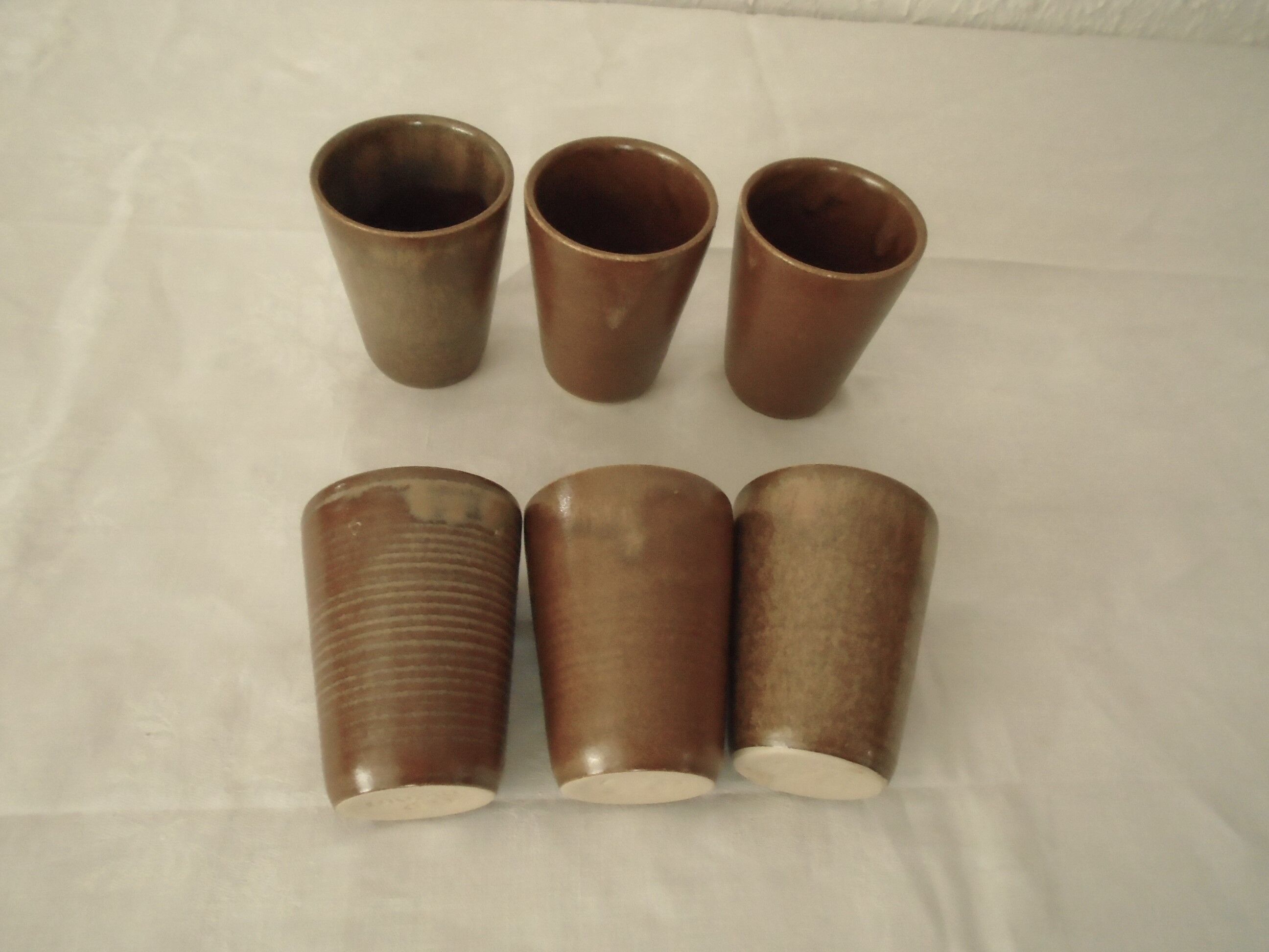 6 glasses digoin france vintage