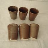 6 glasses digoin france vintage