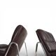 Set of 2 Drabert lounge chairs in brown leather by Gerd Lange, 1970