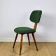 Vintage chair with green boucle backrest like Skoczek - set of 2 chairs
