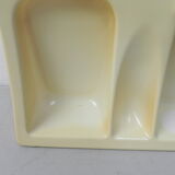 Vintage Plastic Bathroom Wall Shelf with Mirror