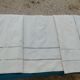 Drap ancien toile de lin retour, fleurs, monogramme brodé main 215 cm x 267 cm