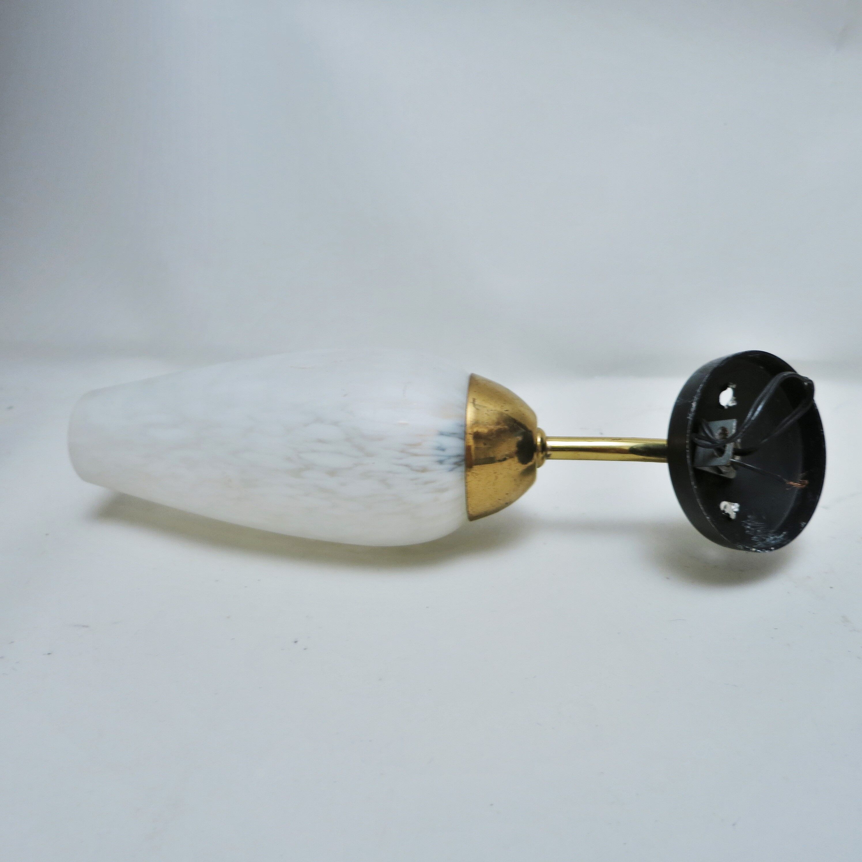 Wall lamp tulip glass and brass 50