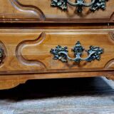 Commode arbalète style Louis XV en merisier massif vers 1900-1920