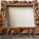 Antique handcarved frame   solid wood 33.5  x 29 cm  opening measurements 23.5 cm x 19 cm cedar wood