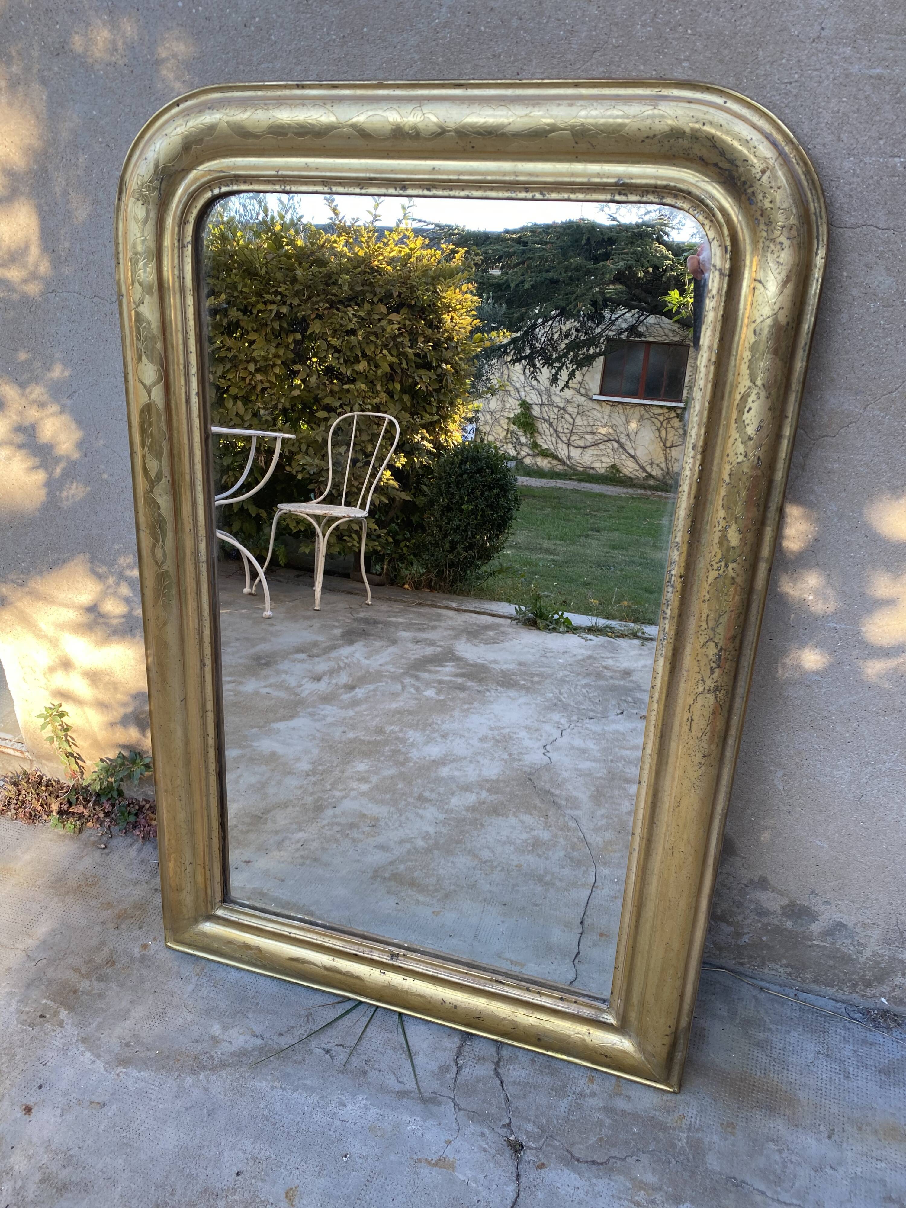 Mirror louis Philippe gilded 108 x71