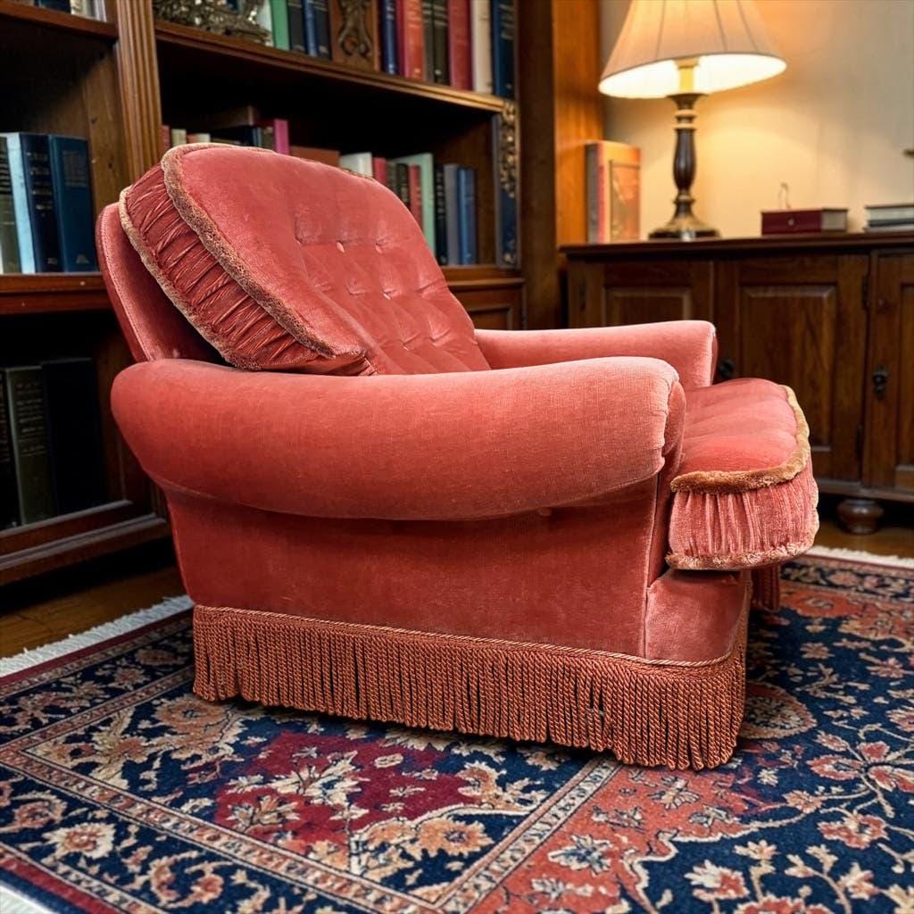 Fauteuil rose vintage
