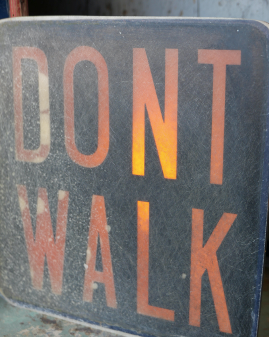 Fire plate don't walk in fiberglass