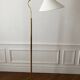 1950 floor lamp rises downwards in diabolo brass
