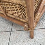 Vintage rattan chiffonier